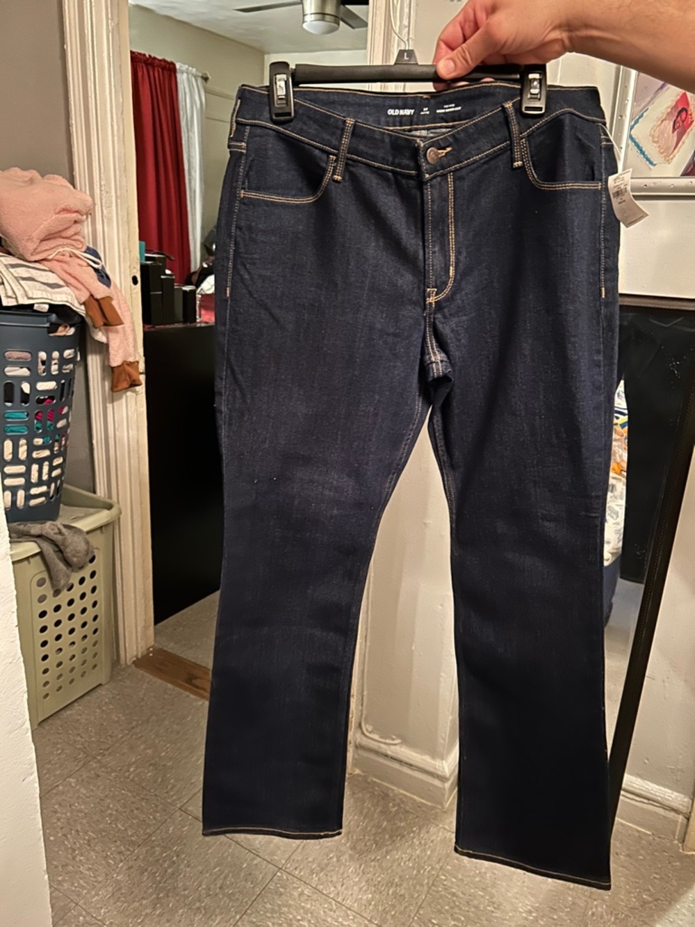 Old Navy Women's Dark Blue Wide-Leg Jeans